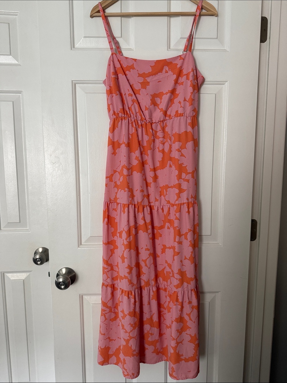 Pink & Orange Floral Maxi Sundress